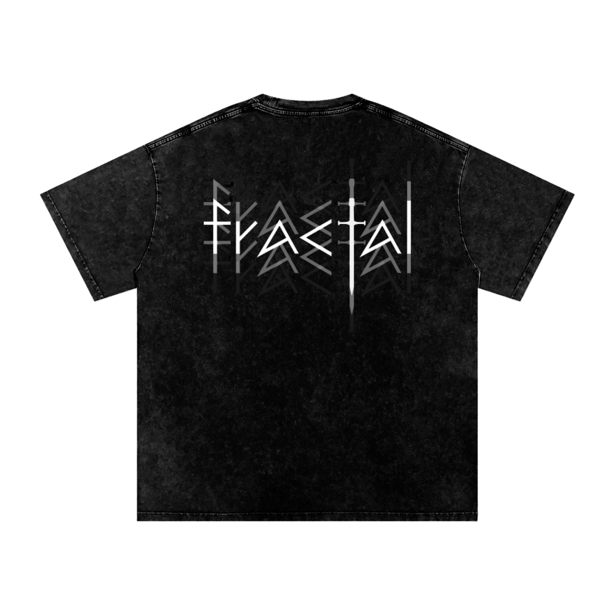 Fractal Blur T-Shirt Snow Washed